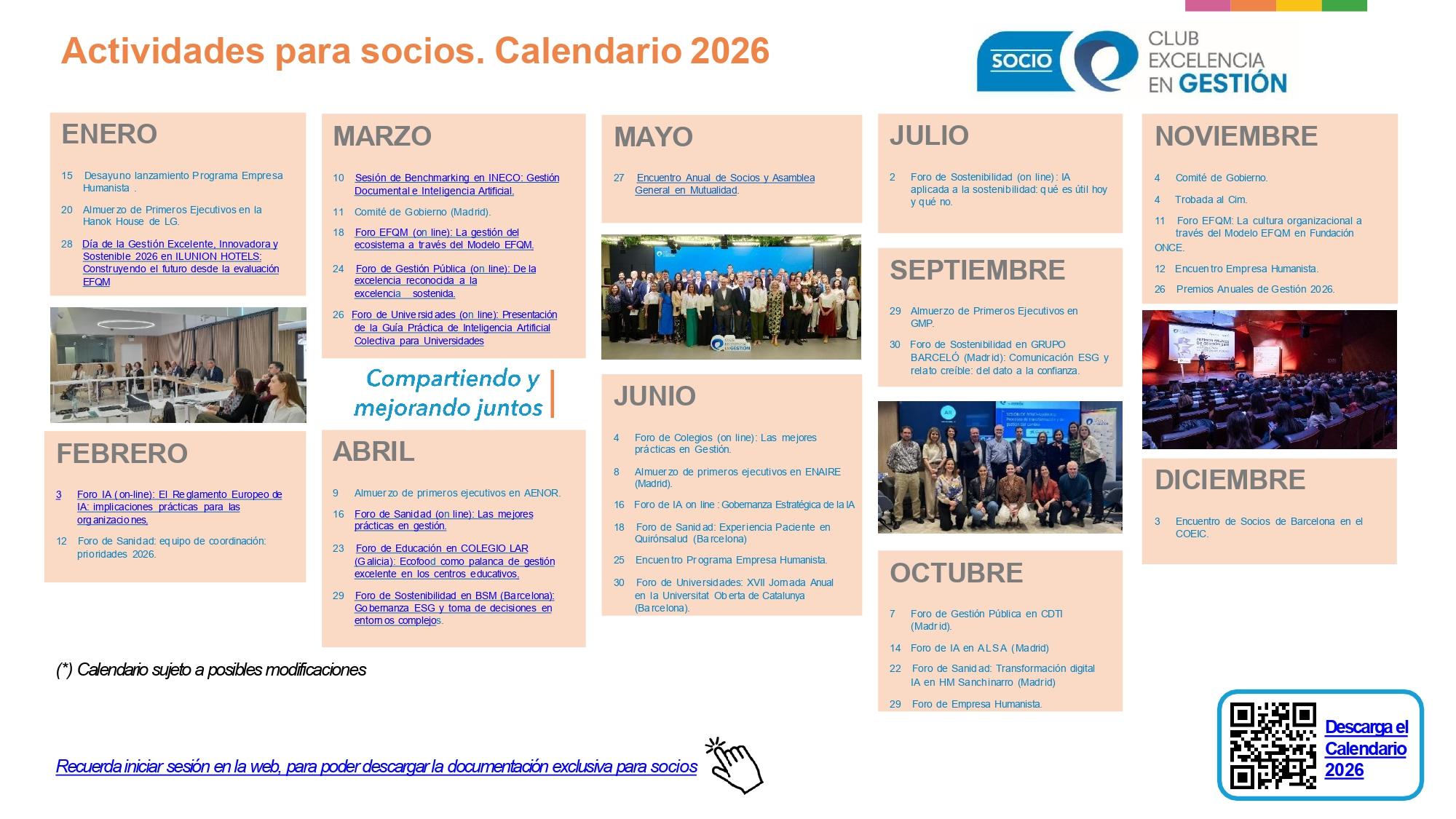 Calendario Actividades 2026